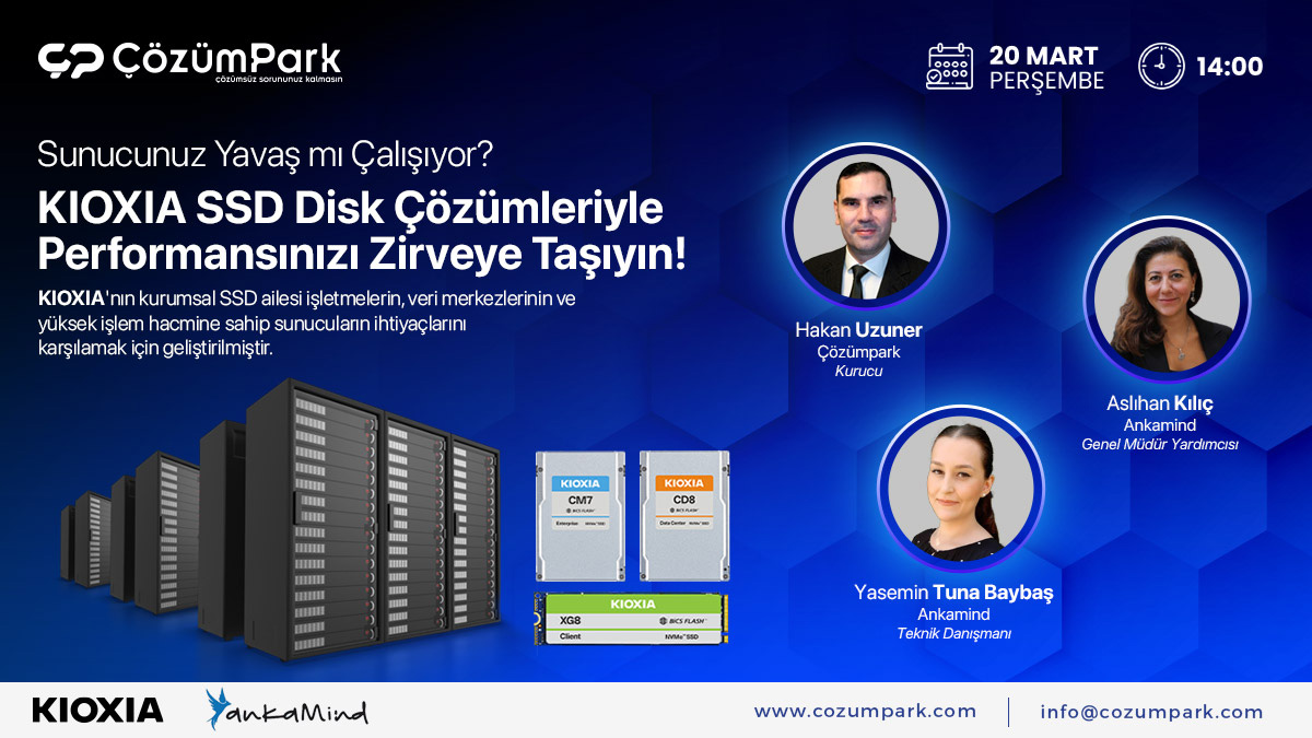 Sunucunuz Yavaş mı Çalışıyor? KIOXIA SSD Disk Çözümleriyle Performansınızı Zirveye Taşıyın